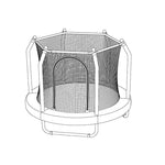 Blue Print Mini Indoor Trampoline With Enclosure(FOB) - MERSCO SPORTS