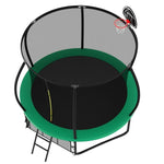 10FT Green Outdoor Basketball Hoop Enclosure Recreational Trampoline - MERSCO SPORTS