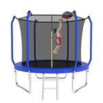 10FT Blue Sports Backyard ASTM Approval Outdoor Trampoline - MERSCO SPORTS