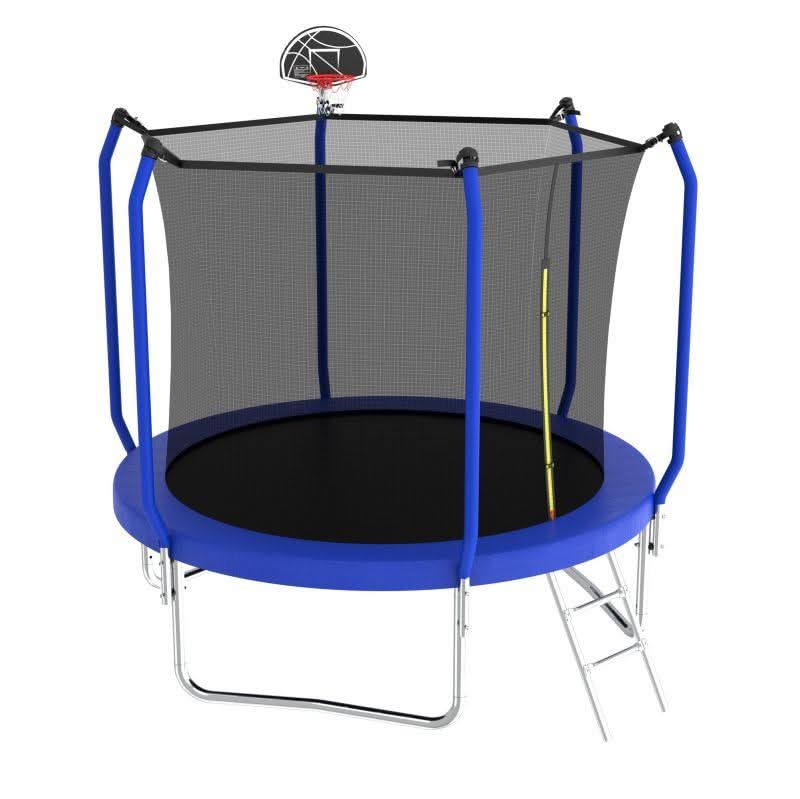 10FT Blue Sports Backyard ASTM Approval Outdoor Trampoline - MERSCO SPORTS