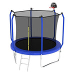 10FT Blue Sports Backyard ASTM Approval Outdoor Trampoline - MERSCO SPORTS