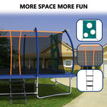 10X16FT Blue Rectangle Trampoline for children and adults with Safety net - MERSCO SPORTS