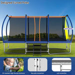 10X16FT Blue Rectangle Trampoline for children and adults with Safety net - MERSCO SPORTS