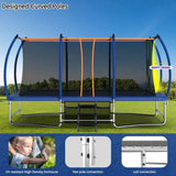 10X16FT Blue Rectangle Trampoline for children and adults with Safety net - MERSCO SPORTS