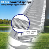 10X16FT Green Rectangle Trampoline with Basketball Hoop for Backyard - MERSCO SPORTS