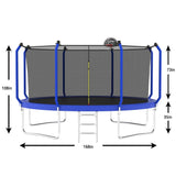 12FT Outdoor Trampoline With Safety Enclosure(FOB) - MERSCO SPORTS