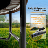 14FT Orange Pumpkin Outdoor Trampoline with Basketball Hoop,Enclosure & Storage Bag