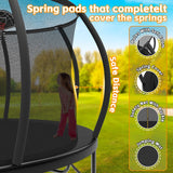 14FT Black 1400lbs Loading Large Trampoline,Birthday & Children's Gifts for Boys Girls
