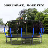 16FT Colorful Heavy Duty Recreational Trampoline For Family - MERSCO SPORTS