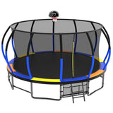16FT Colorful Heavy Duty Recreational Trampoline For Family - MERSCO SPORTS