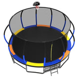 16FT Colorful Heavy Duty Recreational Trampoline For Family - MERSCO SPORTS