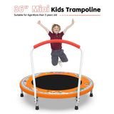 36" Orange Mini Trampoline for Toddlers