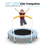 36" Light Blue Print Kids Indoor Trampoline
