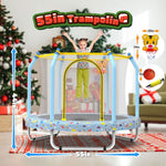 Blue Print Mini Indoor Trampoline With Enclosure - MERSCO SPORTS