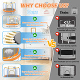 Mersco 55inch Toddler Trampoline, Mini Trampoline for Kids with Enclosure and Basketball Hoop, Birthday Gifts