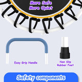 Blue Print Small Trampoline for Kids with Handle(FOB) - MERSCO SPORTS