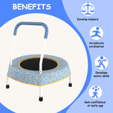 Blue Print Small Trampoline for Kids with Handle(FOB) - MERSCO SPORTS