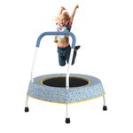 Blue Print Small Trampoline for Kids with Handle(FOB) - MERSCO SPORTS