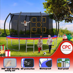 14FT New Design Blue&Red Family Trampoline For Backyard - MERSCO SPORTS