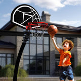Mini Basketball Hoop for Trampoline ,Trampoline Accessories Fit for Curved Pole Outdoor Trampoline, Kids Trampoline Attachment Accessories,Easily Installation