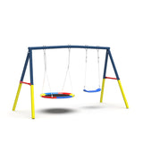 Backyard Heavy Duty Frame Metal Swing Set For Kids