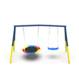 Backyard Heavy Duty Frame Metal Swing Set For Kids