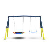 Backyard Heavy Duty Frame Metal Swing Set For Kids