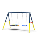 Backyard Heavy Duty Frame Metal Swing Set For Kids