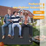 CIRUI 180 Gallon Double-Wall Resin Deck Box - Lockable Waterproof Outdoor Storage Box, 1000lbs Capacity & Doubles as Seating for Patio Furniture - Garden Tools, Pool Accessories (Black)