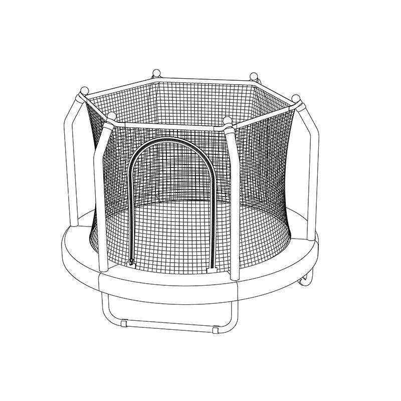 Blue Print Mini Indoor Trampoline With Enclosure(FOB) - MERSCO SPORTS