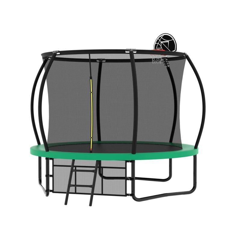 10FT Green Outdoor Basketball Hoop Enclosure Recreational Trampoline - MERSCO SPORTS