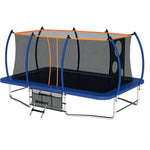 10X16FT Blue Rectangle Trampoline for children and adults with Safety net - MERSCO SPORTS