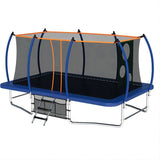 10X16FT Blue Rectangle Trampoline for children and adults with Safety net - MERSCO SPORTS