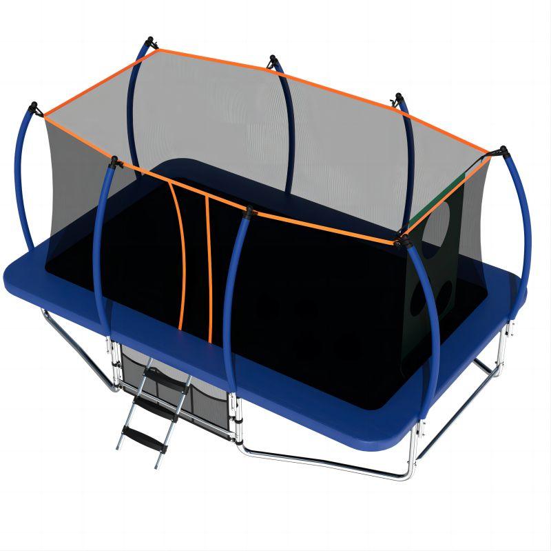 10X16FT Blue Rectangle Trampoline for children and adults with Safety net - MERSCO SPORTS