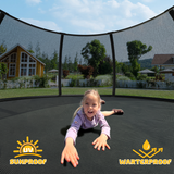 Mersco 14ft Trampoline for Kids and Adults, Pumpkin Outdoor Trampoline with Enclosure and Net, Kids Trampoline 1320lbs Loading,Birthday Gifts,Black