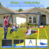 Mersco 12FT Heavy Duty Trampoline with Enclosure Net & Swing Set Outdoor Big Trampoline for Backyard, Kids Trampoline with Basketball Hoop, 1320LBS Capacity (Blue)