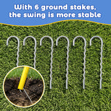 MERSCO 5-in-1 Backyard Swing Set with Slide - Blue & Yellow