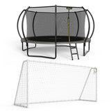 Mersco Backyard Champions Arena: Premium 14FT Trampoline & 16×7FT World Cup Soccer Goal Performance Combo
