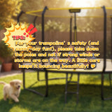 MERSCO 14FT Heavy Duty Outdoor Trampoline with Anti-Collision Curved Poles and Ladder