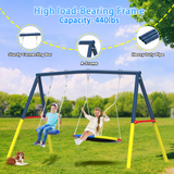 Mersco 10FT Heavy Duty Trampoline with Enclosure Net & Swing Set Outdoor Big Trampoline for Backyard, Kids Trampoline with Basketball Hoop, 960LBS Capacity (Green)