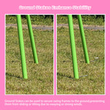 MERSCO 3-in-1 Heavy Duty Outdoor Swing Set with Slide - Pink