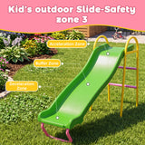 MERSCO 6-in-1 Backyard Swing Set with Slide - Pink & Green