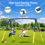 Mersco 16FT Heavy Duty Trampoline with Enclosure Net & Swing Set Outdoor Big Trampoline for Backyard, Kids Trampoline with Basketball Hoop, 1320LBS Capacity (Green)