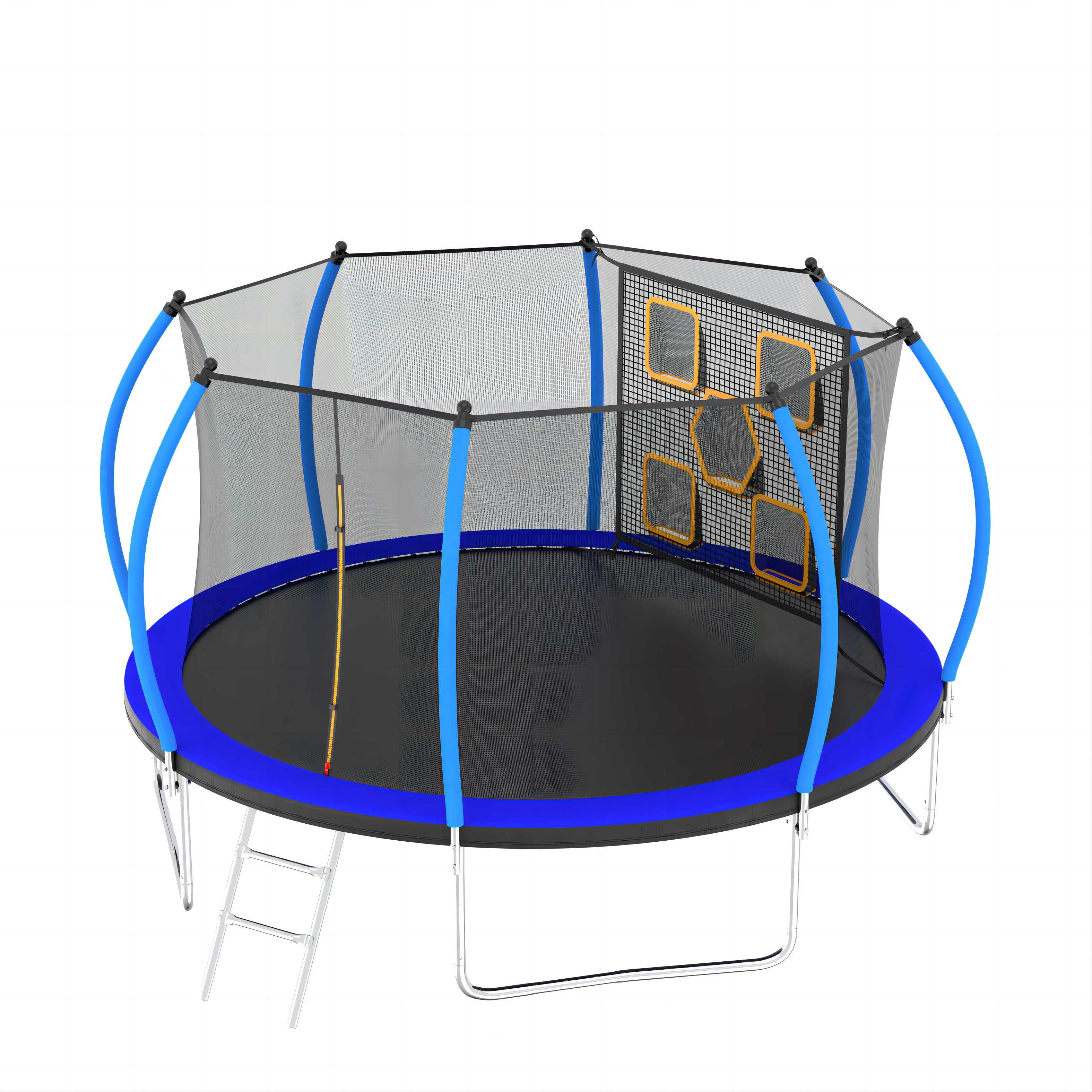 12FT New Design Blue&Black Sports Trampoline With Target Cloth - MERSCO SPORTS