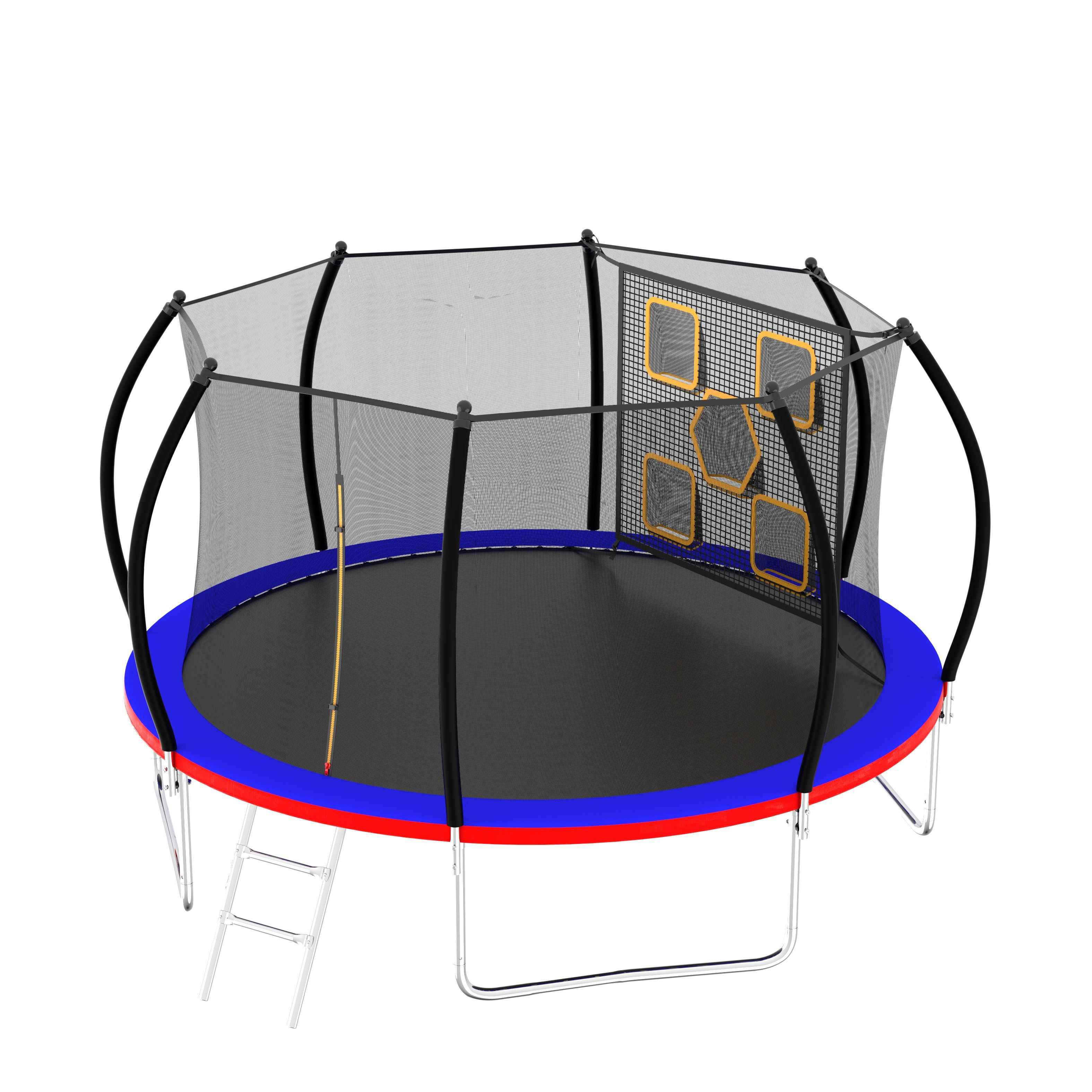 12FT New Design Blue&Red High Quality Trampoline With Safety Net - MERSCO SPORTS