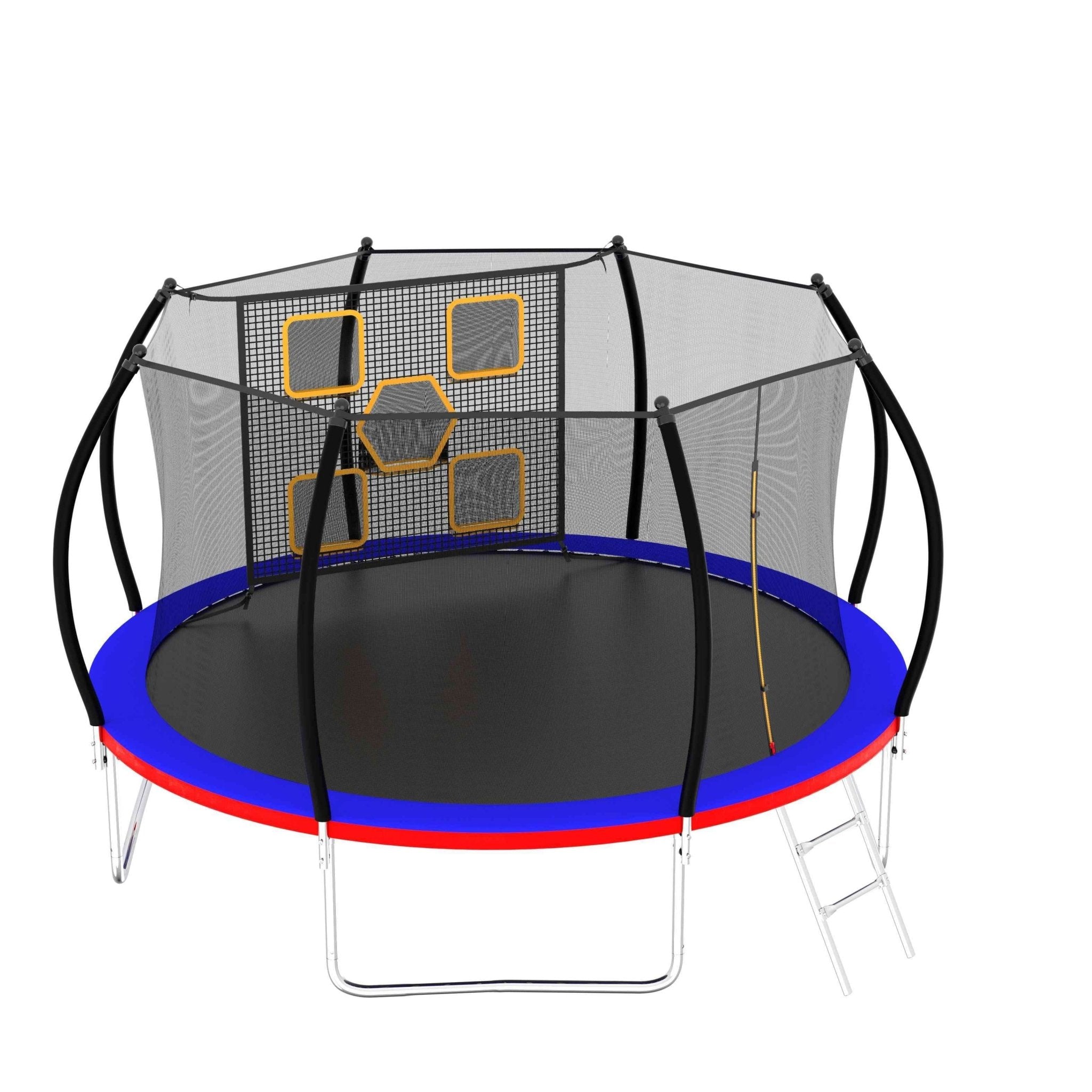 12FT New Design Blue&Red High Quality Trampoline With Safety Net - MERSCO SPORTS