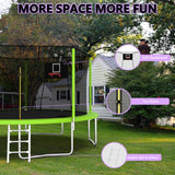 14FT Green Soft Backboard Trampoline For Adults&Kids
