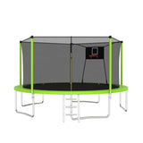 14FT Green Soft Backboard Trampoline For Adults&Kids