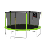 14FT Green Soft Backboard Trampoline For Adults&Kids