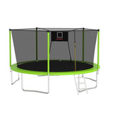 14FT Green Soft Backboard Trampoline For Adults&Kids